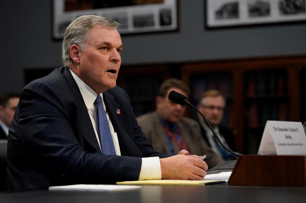 Internal Revenue Service Commissioner Charles Rettig testifies on his agency's budget before a House Appropriations Subcommittee hearing on Capitol Hill 