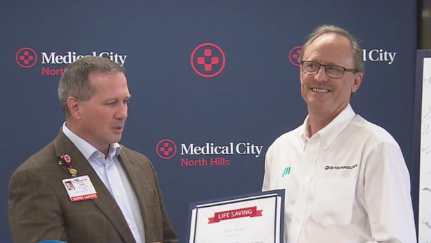 Dave France received a life saver award 