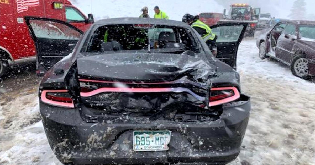 Colorado Trooper Injured In Snowy 2-Car Crash - CBS Colorado