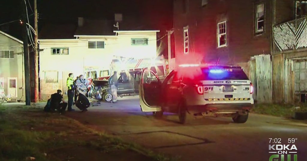 Pickup Truck Hit By Bullets, Slams Into North Braddock Building CBS