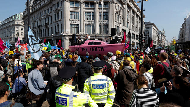 Extinction Rebellion protest in London 