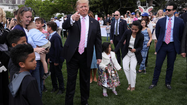 U.S. President Trump attends the 2019 White House Easter Egg Roll in Washington 