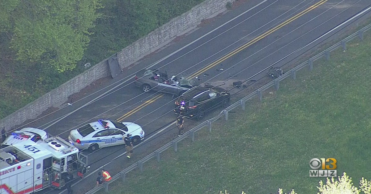 First Responders On Scene Of 4Car Crash In Abingdon CBS Baltimore