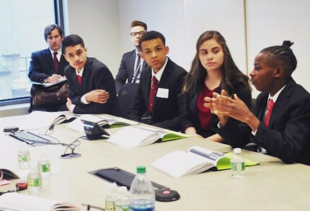 Euro Challenge team at DISD's School of Business Management at Townview 