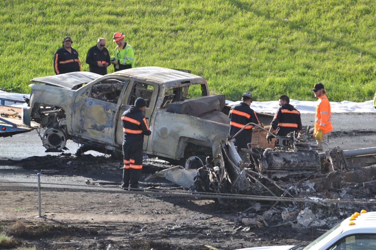 I-70 crash wreckage friday 