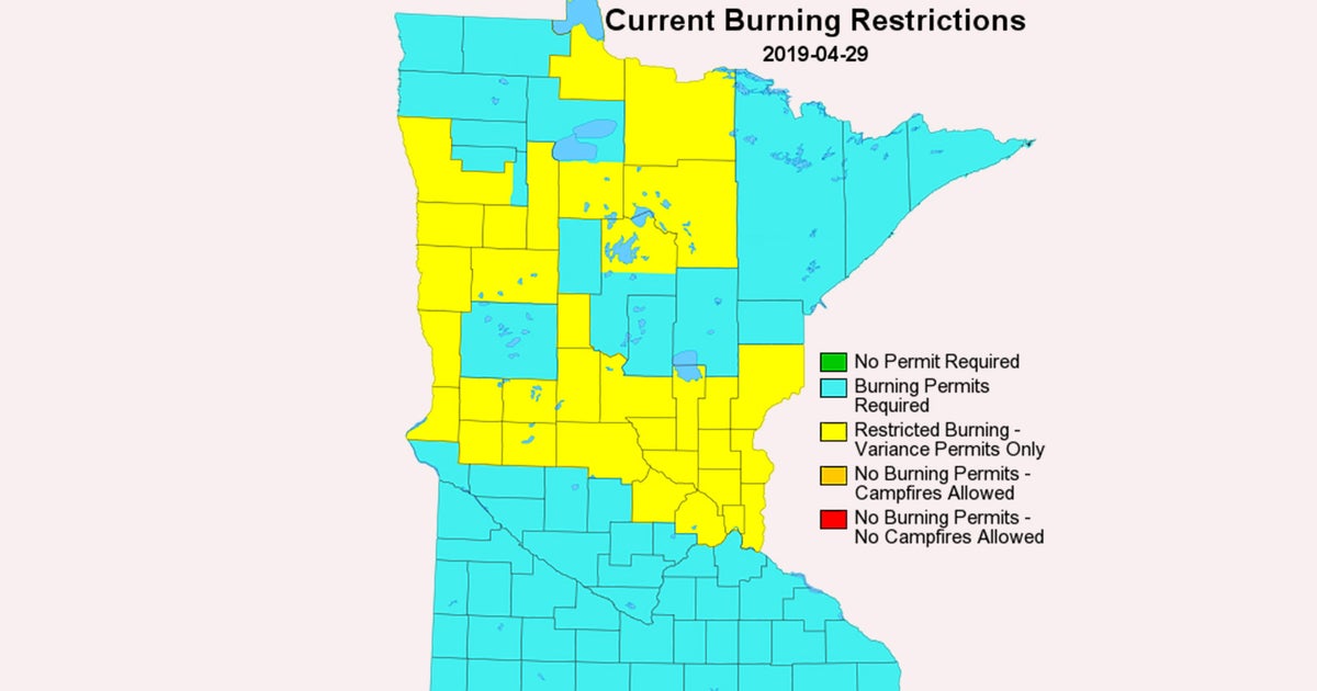 Spring Burning Restrictions Expanded To 24 More Counties - CBS Minnesota