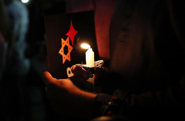 Vigil Held At Miami Beach Holocaust Memorial For Victims Of Synagogue Shooting 