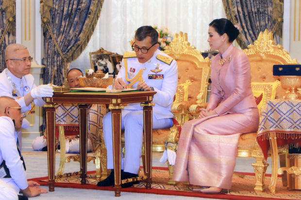 King Maha Vajiralongkorn and his consort, General Suthida Vajiralongkorn named Queen Suthida attend their wedding ceremony in Bangkok 