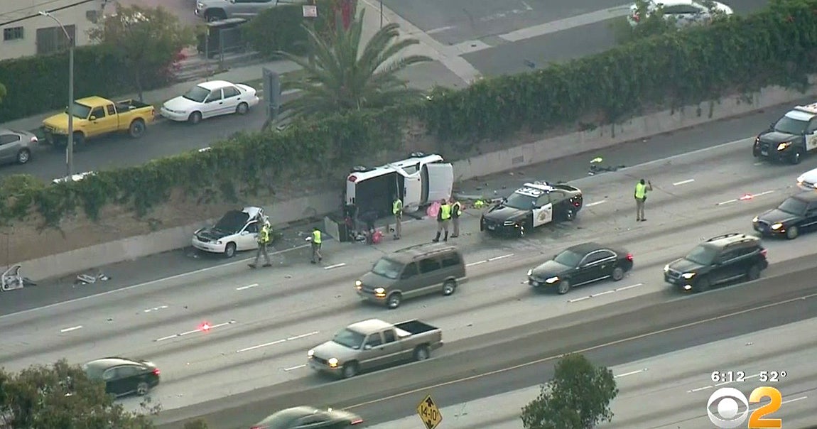 2 Killed In Crash On 10 Freeway Through Mid-City - CBS Los Angeles