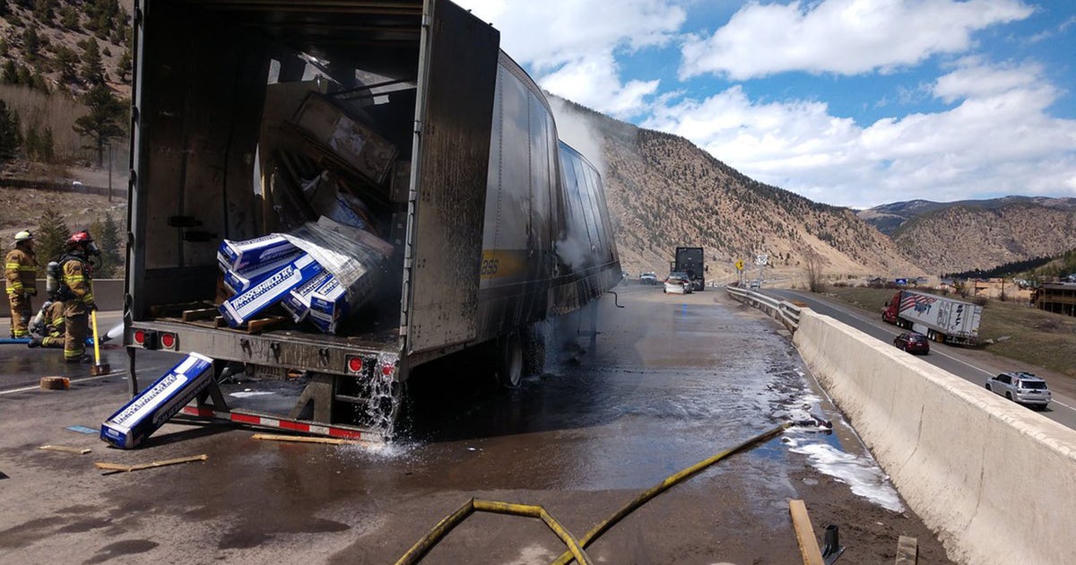 Semi Fire Shuts Down I-70, EB Lanes Remain Closed At Georgetown - CBS ...