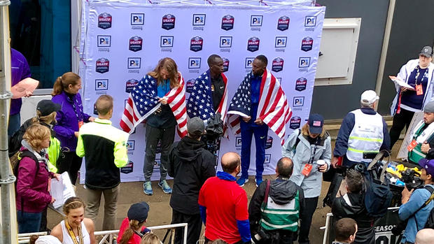 2019 Pittsburgh Marathon Winners Podium 