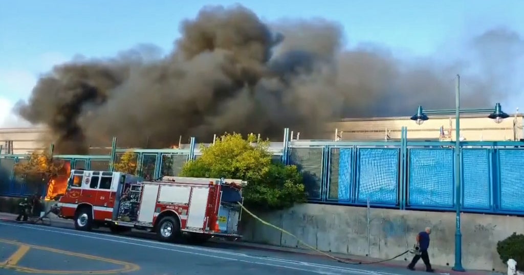 Fire At Homeless Camp Behind Emeryville Home Depot Burns Stored Stock