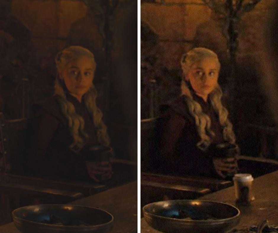 "Game of Thrones" coffee cup HBO deletes Starbuckslike cup from scene