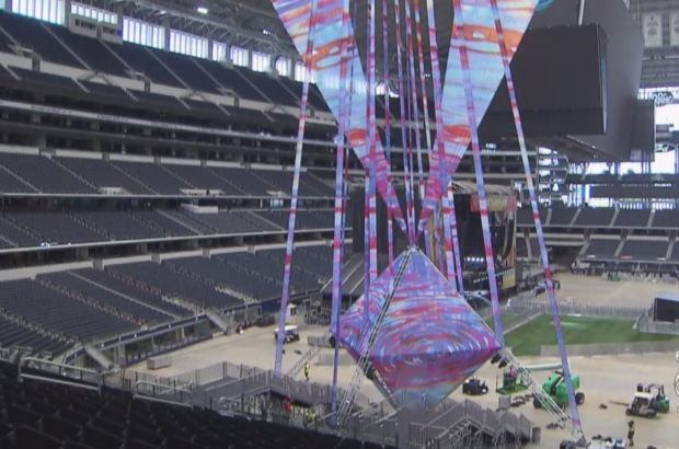Preparations for KAABOO at AT&amp;T Stadium 