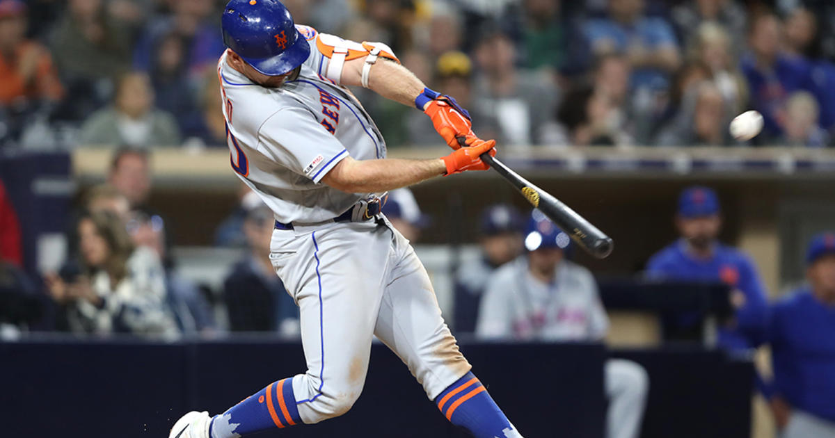 Download MLB Rookie Pete Alonso Smiling After Batting Home Run Wallpaper