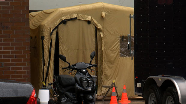 Decontamination Tent Outside Dinkytown Ricin Building 