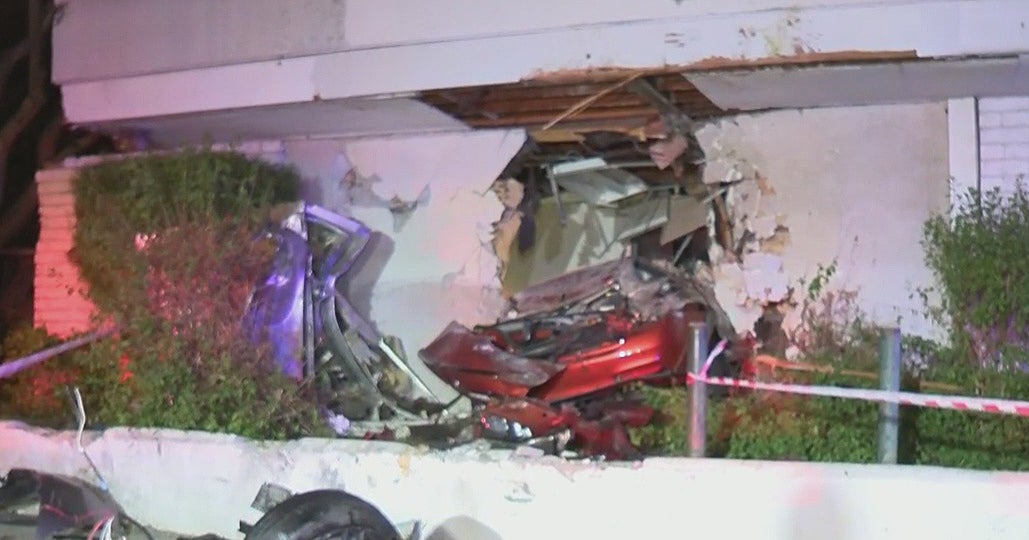 Car Left Mangled After Slamming Into Norwalk Medical Building At End Of ...