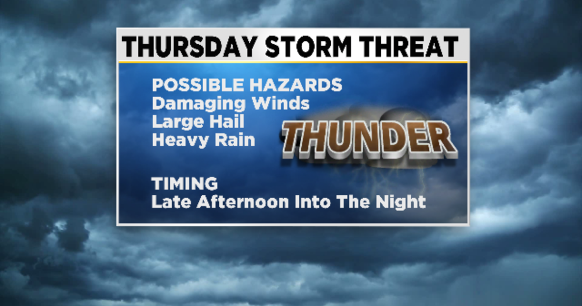 Chicago Weather: Storm Threat Thursday - CBS Chicago