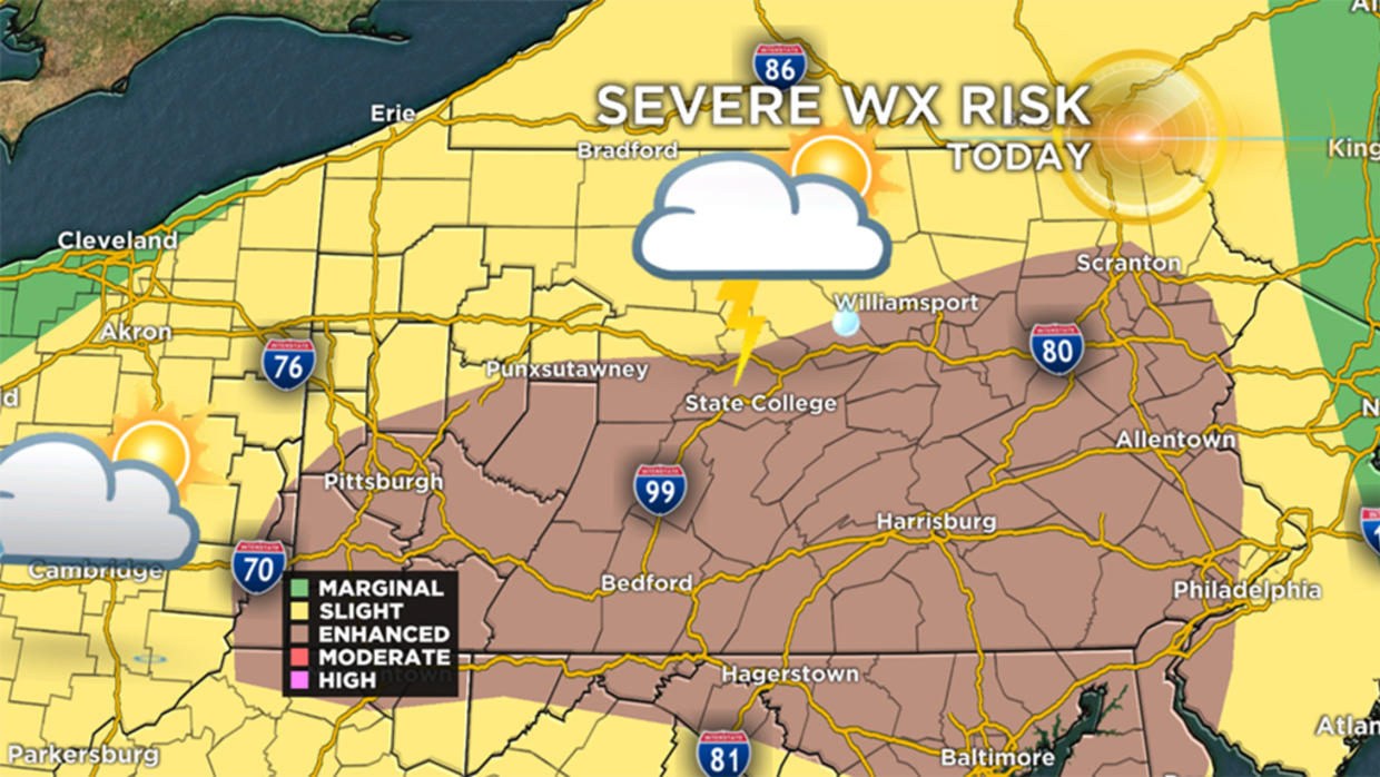 Pittsburgh Weather Severe Thunderstorms Could Bring Large Hail, High