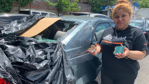 Subway Debris Hits Woman's Car In The Bronx 