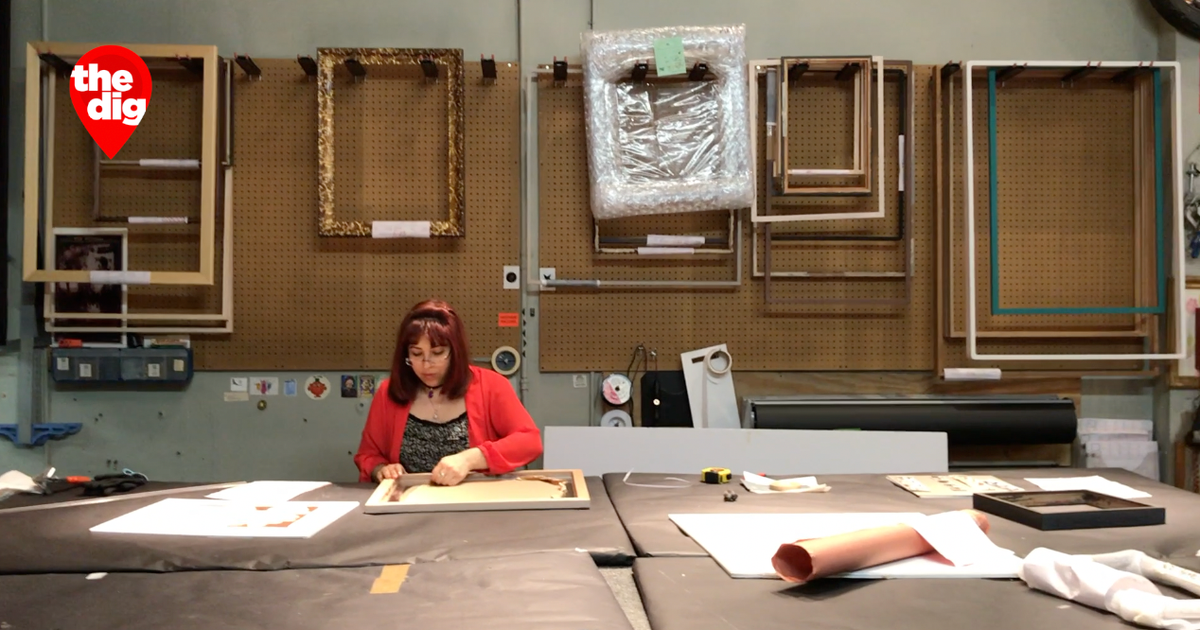 Wrapping Art In Art Make A Frame At Make A Frame In Brooklyn CBS New