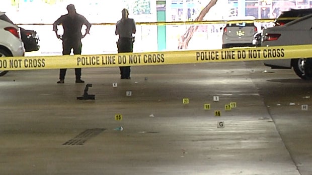Fort Lauderdale Garage Shooting Evidence Markers 
