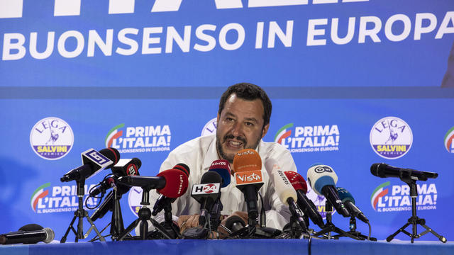 Salvini's Lega Party Holds EU Election Night Event 