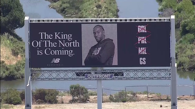 New balance billboard kawhi store