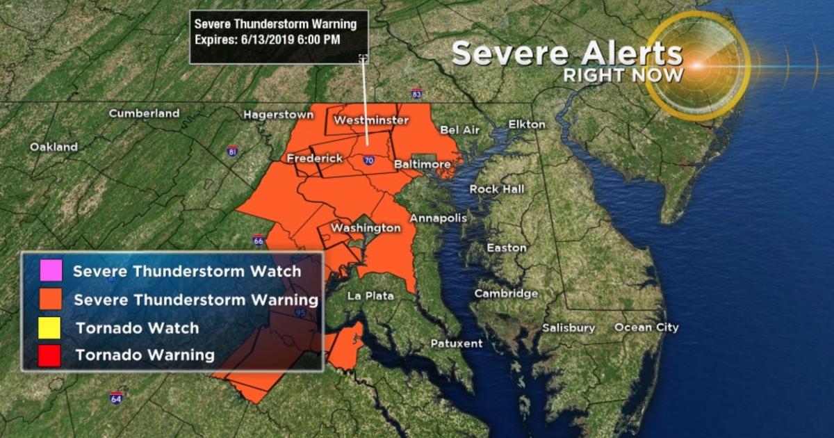 Maryland Weather: Severe Thunderstorm Warnings In Effect Throughout ...