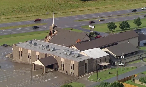 Highland Terrace Baptist Church damaged by storm in Greenville 