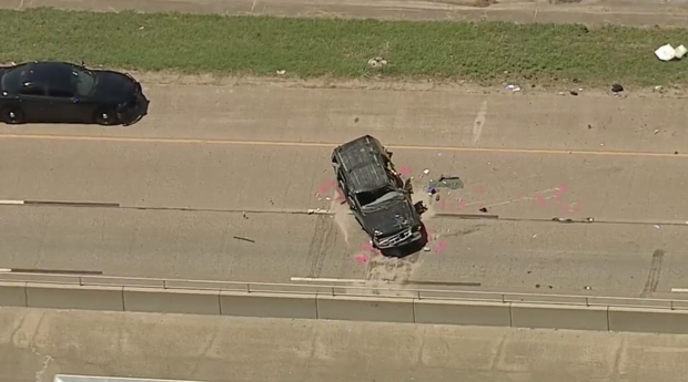 SUV rollover crash on I-30 in Fort Worth 