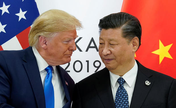 President Donald Trump meets with Chinese President Xi Jinping at the start of their bilateral meeting at the G20 leaders summit in Osaka, Japan, June 29, 2019. 