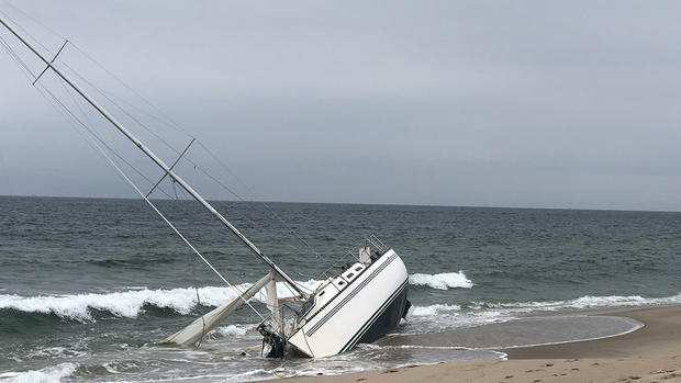 Abandoned Beached Sailboat Causing Headache For NJ Officials 