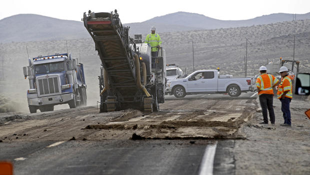 California Earthquake Recovery Repair Trona Highway 