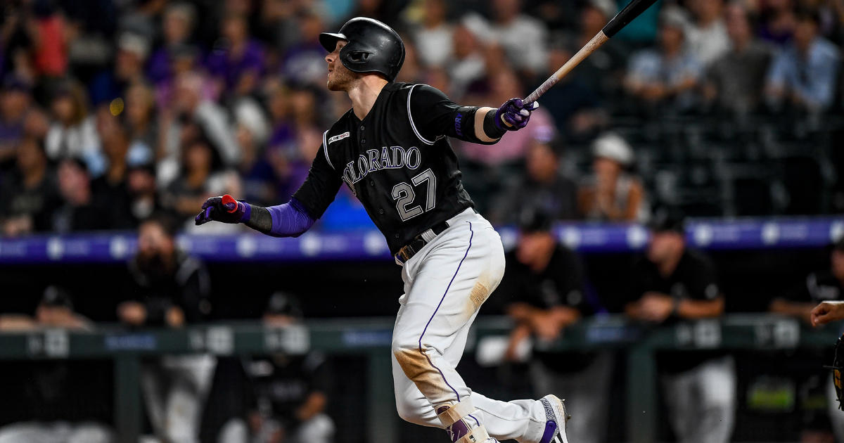 Rockies' Trevor Story participating in 2021 Home Run Derby at Coors Field