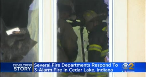 3Alarm Fire Sweeps Through Building In Cedar Lake, Indiana CBS Chicago