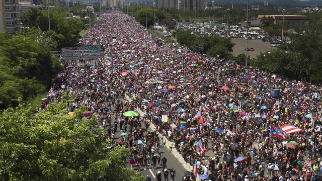 Protesters Demand Resignation Of Puerto Rico's Governor Ricardo Rossello 