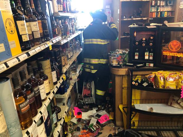 Liquor Store Crash 2 (West Metro Fire tweet) 