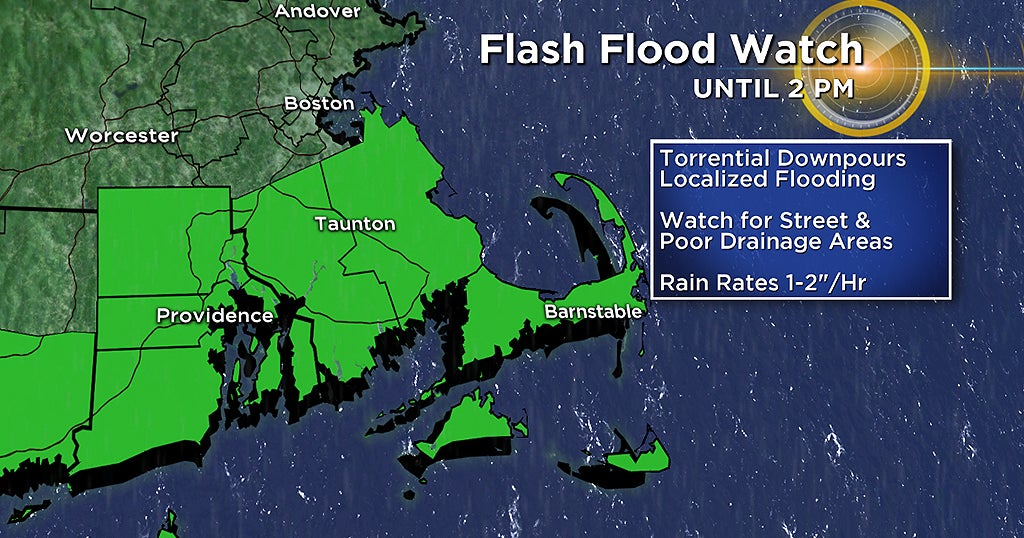 Flash Flood Watch For Southeastern Massachusetts Until 2 PM - CBS Boston