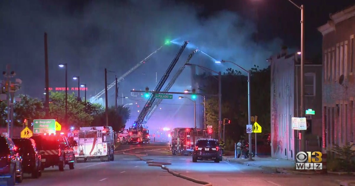 Crews Battling 3-Alarm Warehouse Fire In West Baltimore - CBS Baltimore