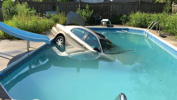 Springfield Car Into Pool 
