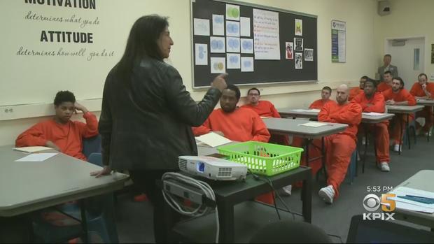Sunny Schwartz With Prison Inmates (CBS) 