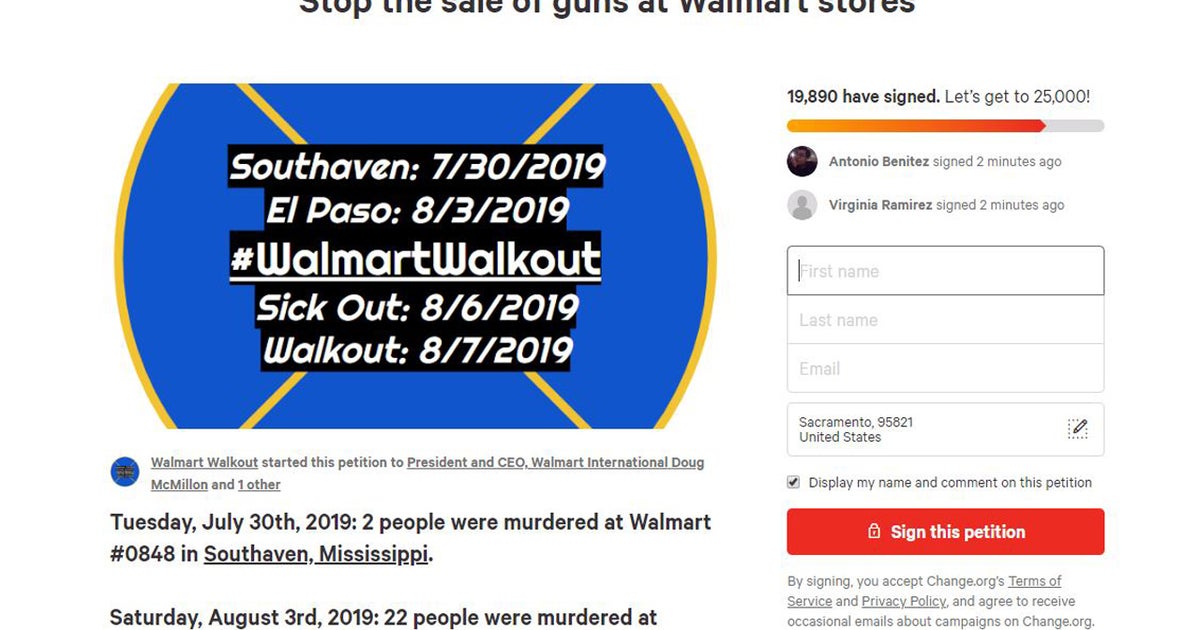 Walmart Walkout: Some Employees Push Retail Giant To Stop Selling Guns ...