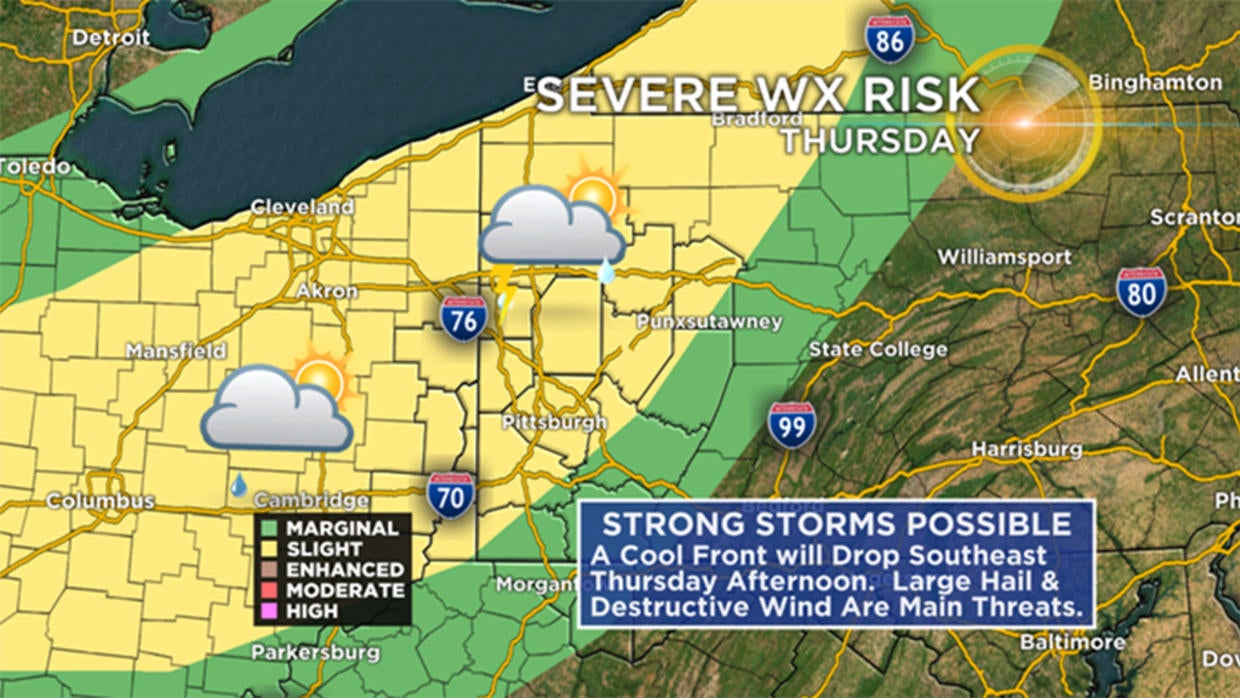 Pittsburgh Weather: Spotty Storms Today, Risk Of Severe Weather ...