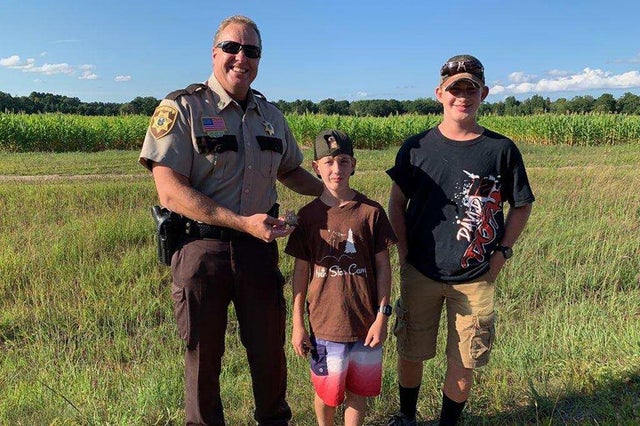 Joe Meyer with Zeke and Rex Larson