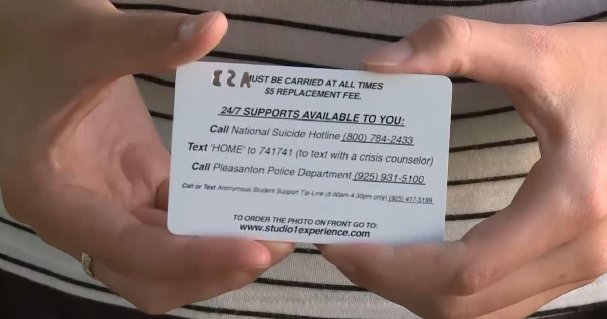 California Student IDs Now Feature Suicide Prevention Hotline - CBS San ...
