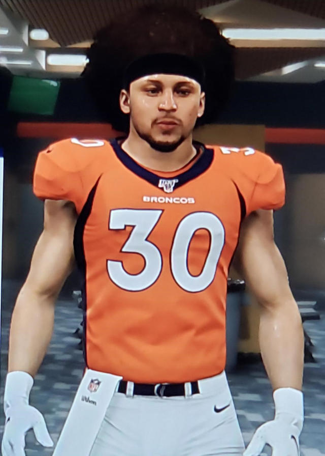 Madden 20 corrects Bronco Phillip Lindsay's hair