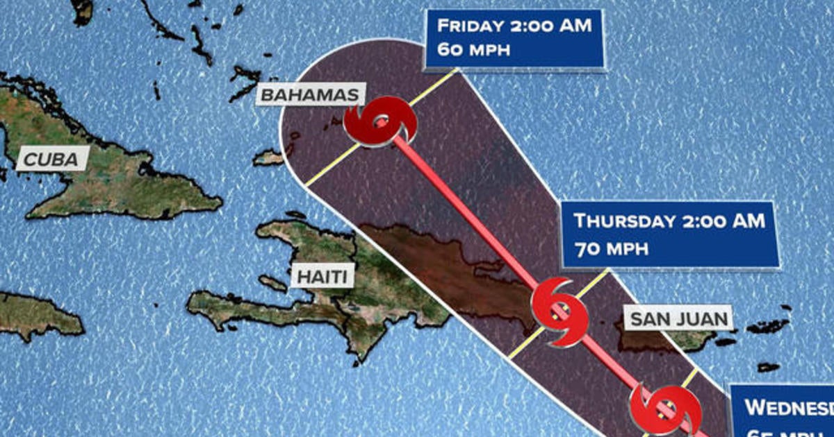 Tropical Storm Dorian Takes Aim At Caribbean Islands Cbs News