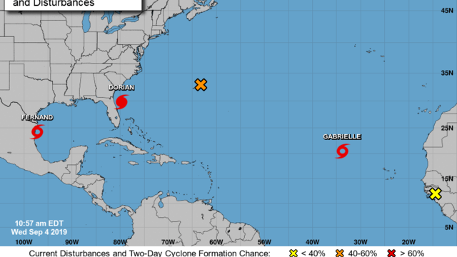 Tropical Storm Fernand and Tropical Stsorm Gabrielle 