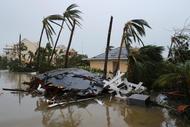 Damage at the Abaco Beach Resort during the eye of Hurricane Dorian in Marsh Harbour
